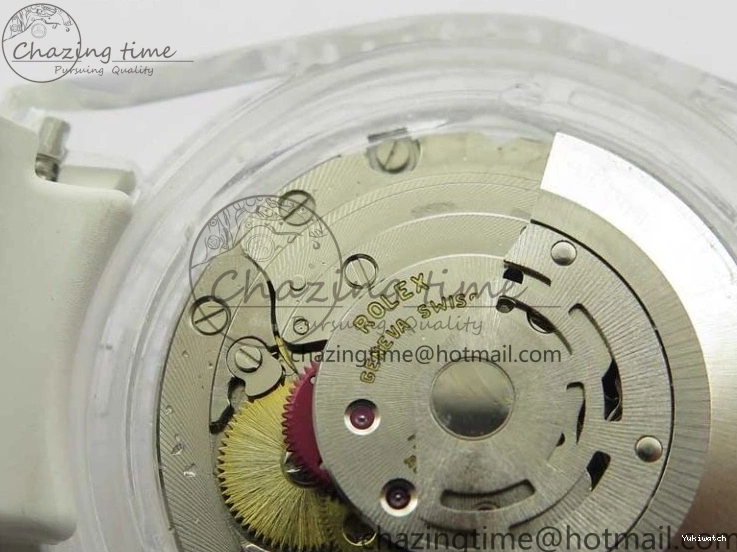 Dial Strap White Green Submariner on VR3135 3AF Transparent Best Phantomlab Edition Rubber 0217